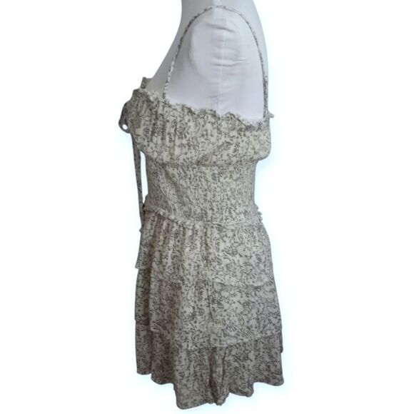 Nectar x Clothing Cream Floral Mini Dress Sz.L EUC - Picture 5 of 9